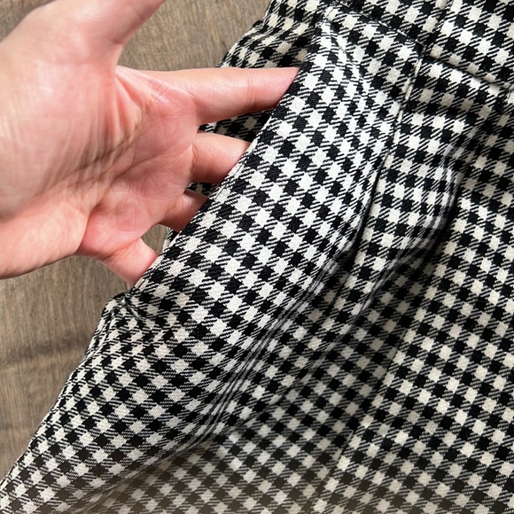 Plaid high waisted wool blend pants, size 8 - Picture 5 of 6